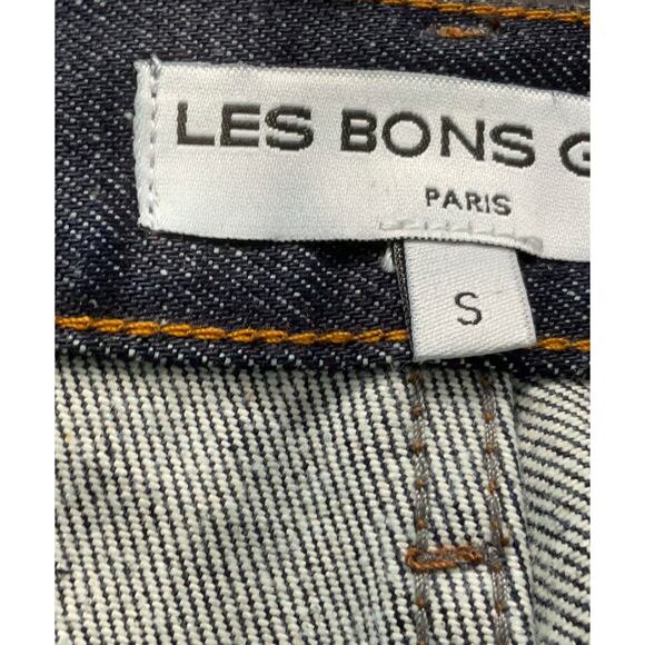 nwot Les Bons Gars Dark Denim Logo Straight Leg Jeans Small (32 X 34.5) - Picture 4 of 6